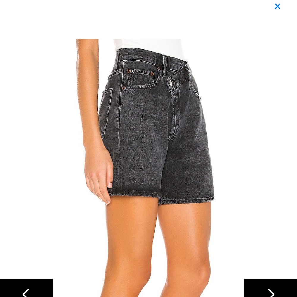 Agolde black shorts crossover